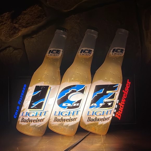 Vintage 1994 Budweiser Ice Light Draft Beer Lighted Sign - Picture 2 of 5